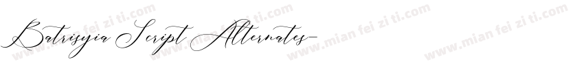 Batrisyia Script Alternates字体转换